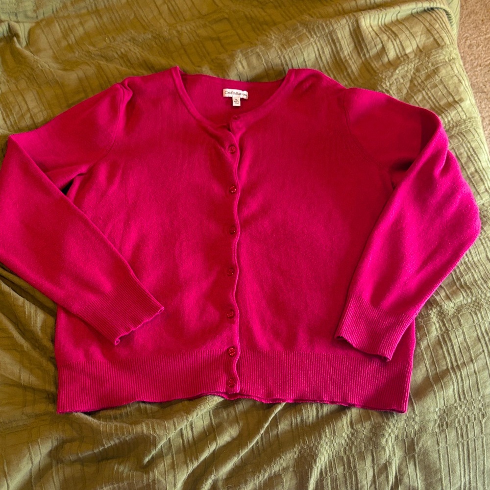 Croft & Barrow Fuchsia Cardigan Sweater